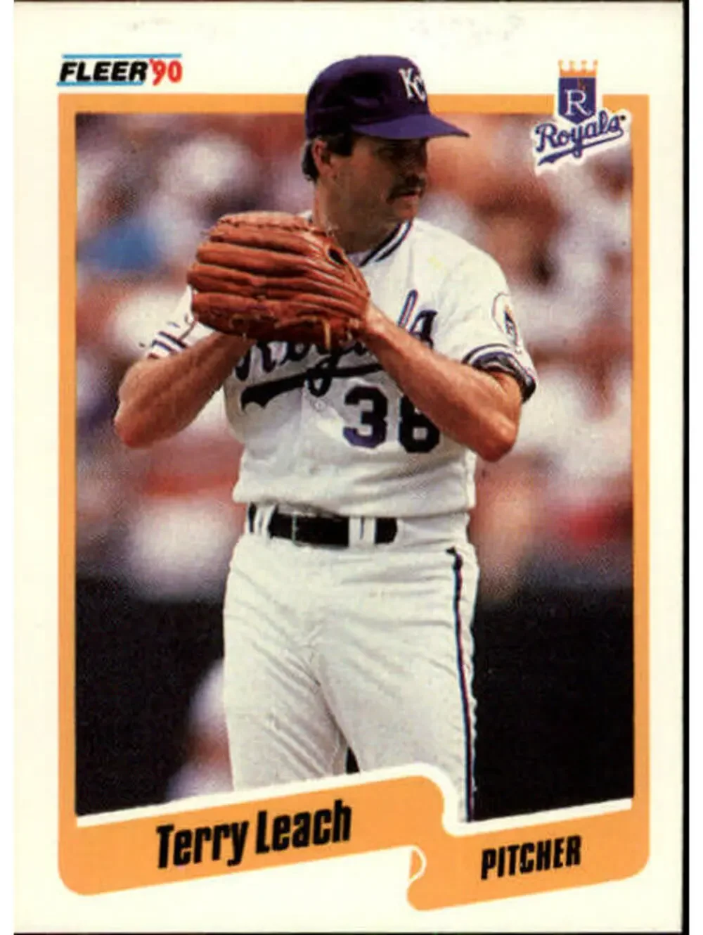 1990 Terry Leach Fleer Baseball Card #111